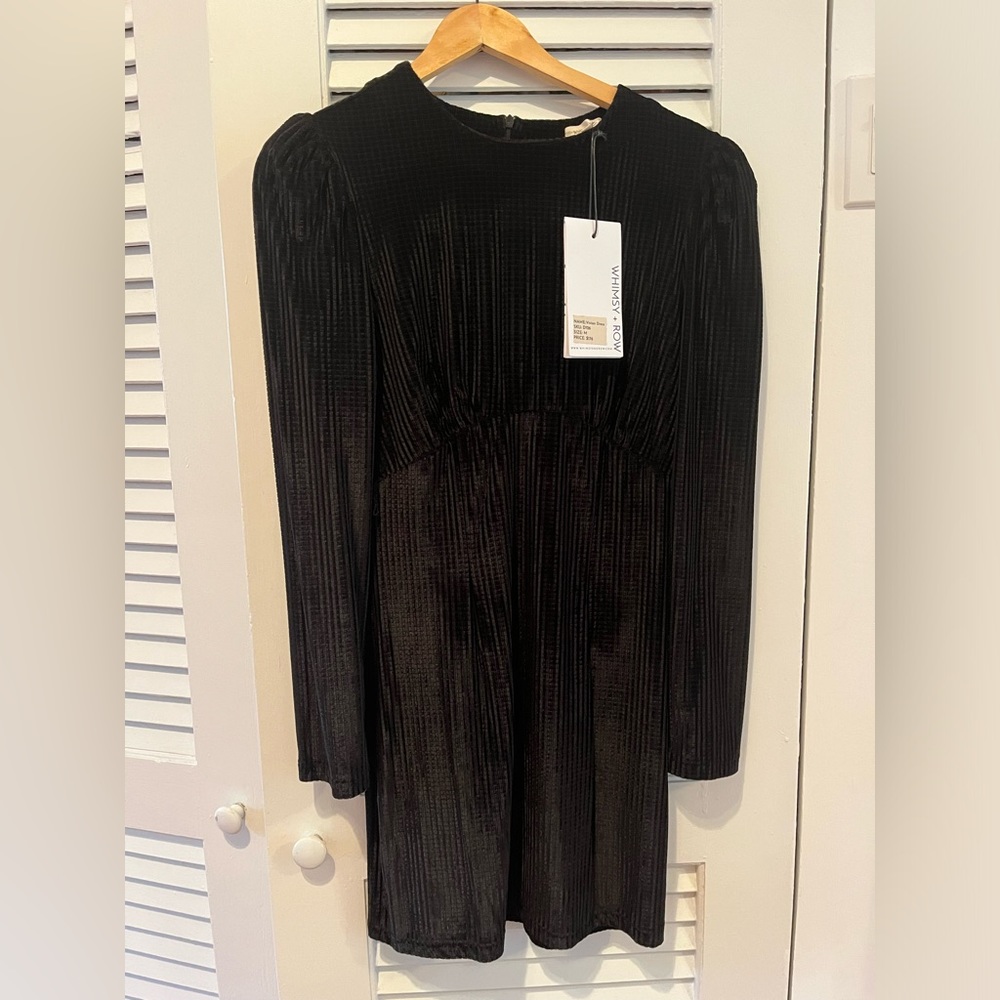 Whimsy + Row Vivian Dress in Black Velvet size Medium
